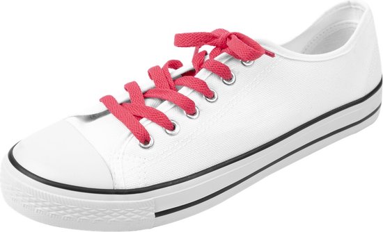 Sneakerveters | Platte rode schoenveters | Lengte 100cm | 8 mm breed