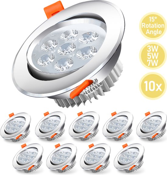Arcchio Neru LED inbouwlamp, sensor, rond zwart