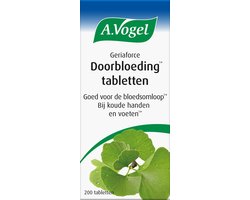 A.Vogel Geriaforce Doorbloeding tabletten - Ondersteunt geheugen en concentratie en helpt bij koude handen en voeten - 200 st