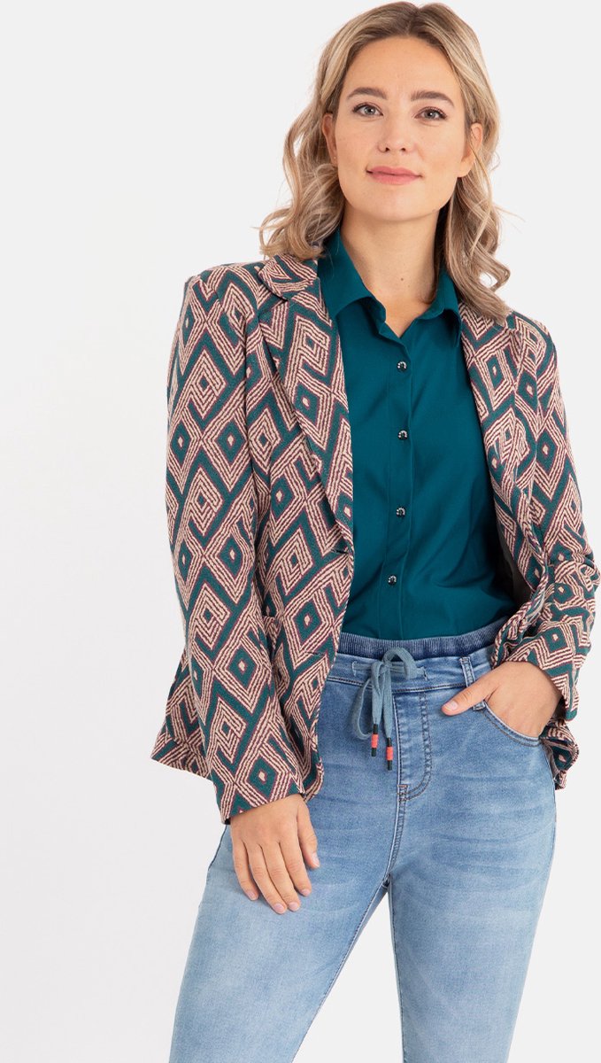 Groene Blazer van Je m'appelle - Dames - Maat 2XL - 2 maten beschikbaar