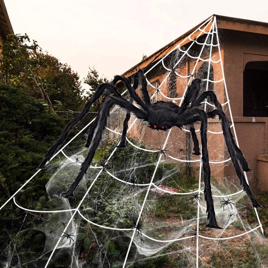 Grote spin met - 200cm halloween decoratie - versiering voor | bol.com