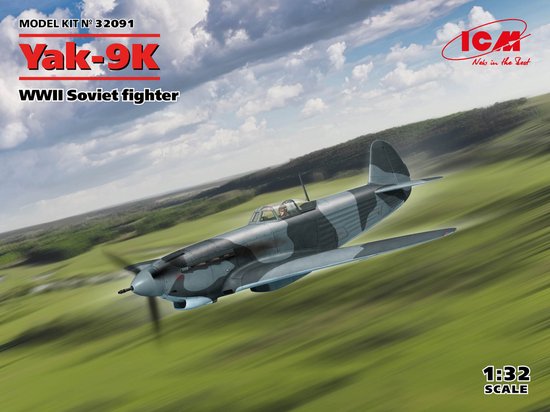 ICM Modelbouwpakket Militaire voertuigen - 32091 Yak-9K - WWII Soviet fighter Plastic - 1:32 - Modelbouw