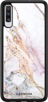Casimoda® hoesje - Geschikt voor Samsung Galaxy A70 - Parelmoer Marmer - Zwart TPU Backcover - Marmer - Multi