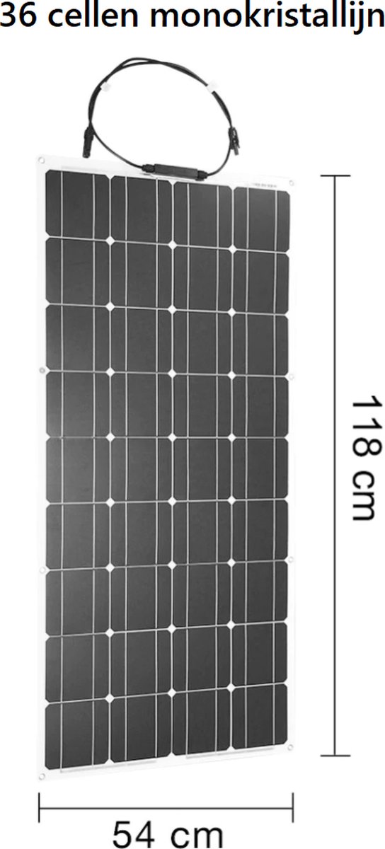 110 Watt Zonnepaneel 9BB PERC Monokristal afm: 1190x510 mm. - Stuks