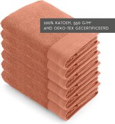 Walra handdoeken 50x100 Soft Cotton - 6-delig - Badhanddoeken 550 g/m² - 100% Katoen - Handdoekenset Terra