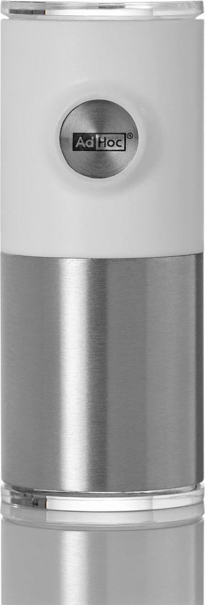 Adhoc - Pepnetic Peper- of Zoutmolen met Magnetische Wandbevestiging - Zilver