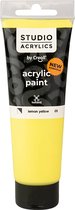 Acrylverf - Geel Lemon Yellow (#050) - Semi Dekkend - Creall Studio - 120ml - 1 fles