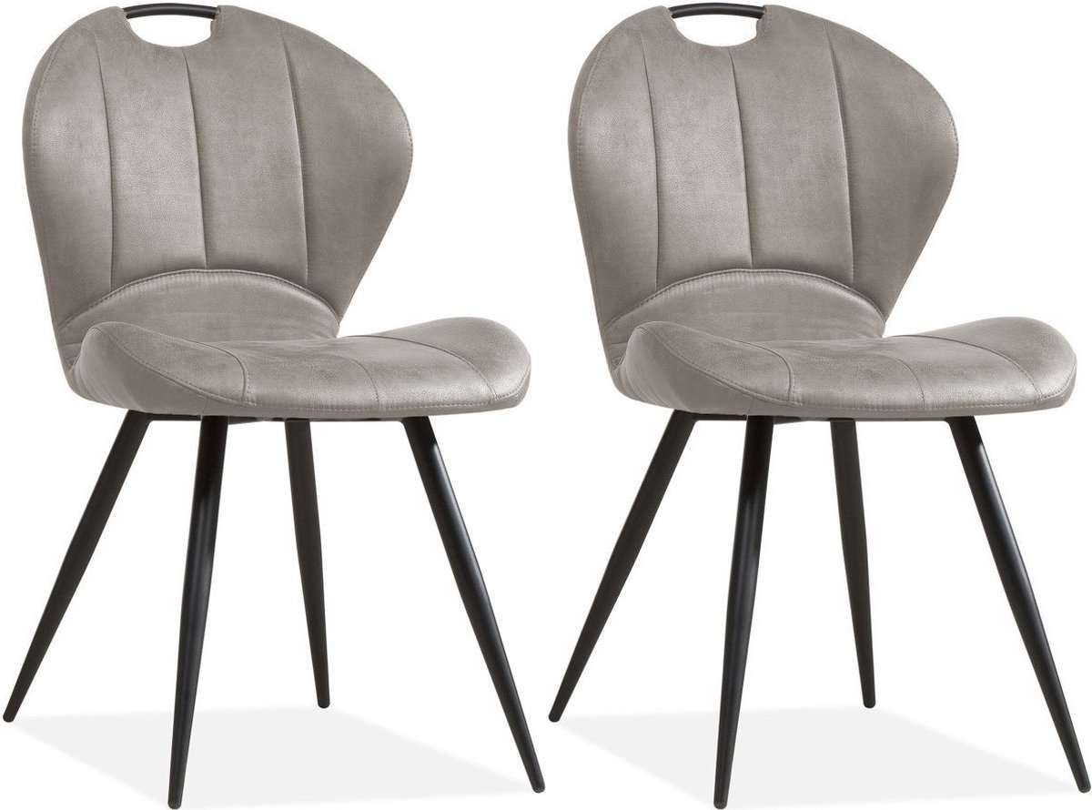 Eetkamerstoel Miracle - Pebble (set van 2 stuks)
