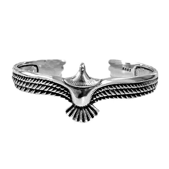 WiseGoods Luxe Viking Eagle Bracelet Homme - Bracelets - Bracelet - Design Vintage - Cadeau - Bijoux - Bijoux Homme - Argent