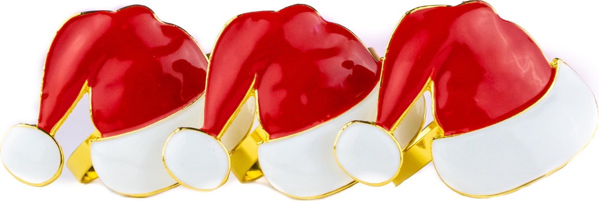 Servetring kerst - Napkin rings - 6 Stuks - Kerst - Servetring goud - AAA+ Kwaliteit - Tafel accessoires - Servieshouder - Merkloos