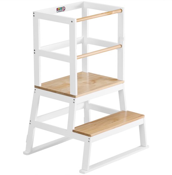 Tabouret de cuisine pour enfants, tour d'apprentissage en bois