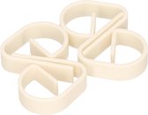 Set de 4x pinces nappe plastique blanc - Pinces de fixation Witte 5 cm - pinces toile cirée