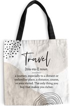 Sac Bandoulière - Sac De Plage - Shopper Voyages - Voyage - Proverbes - 40x40 cm - Sac Coton