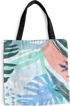 Sac bandoulière - Sac de plage - Shopper Summer - Blauw - Vert - 45x45 cm - Sac coton