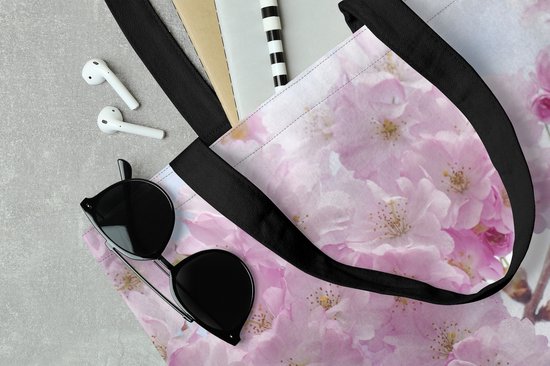Sac bandoulière - Sac de plage - Shopper Blossom - Cerisier - Printemps - 40x40 cm - Sac en coton