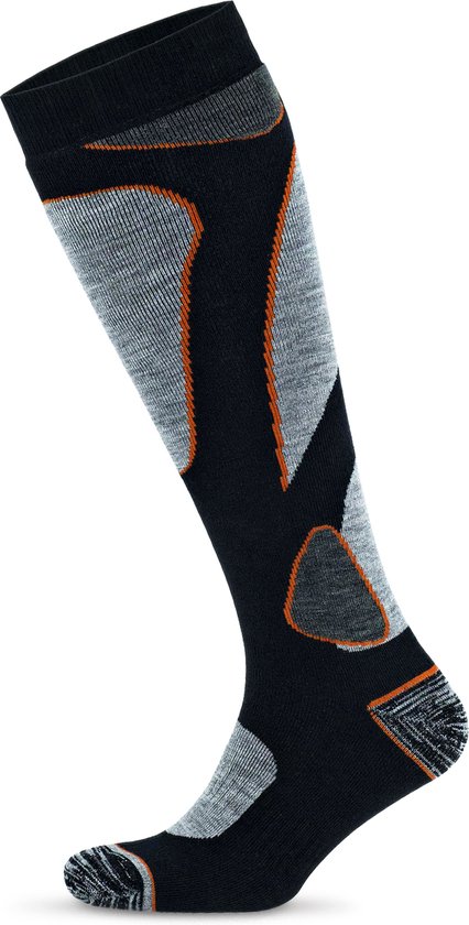 GoWith-wollen sokken-skisokken-1 paar-wintersokken-warme sokken-sportsokken-skiesokken heren-skiesokken dames-oranje-36-38