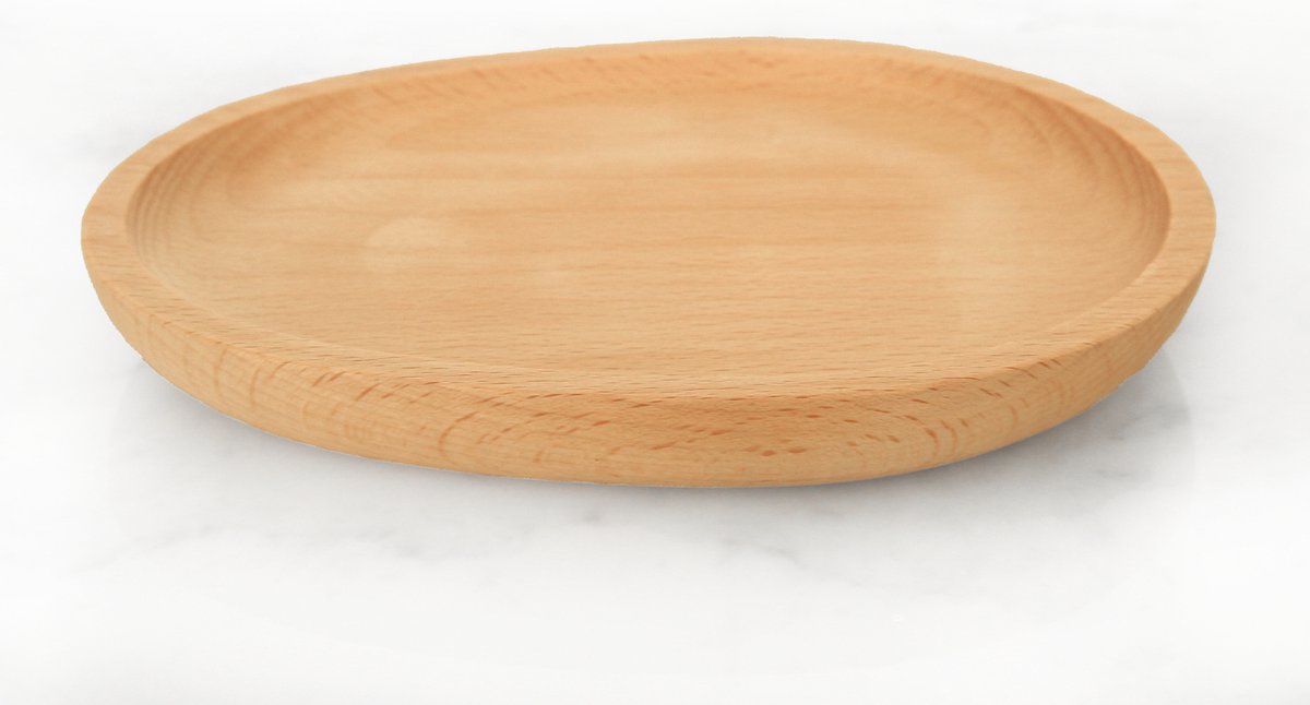 Serveerschaal leisteen met houten handvat Serveerschaal leisteen met houten handvat