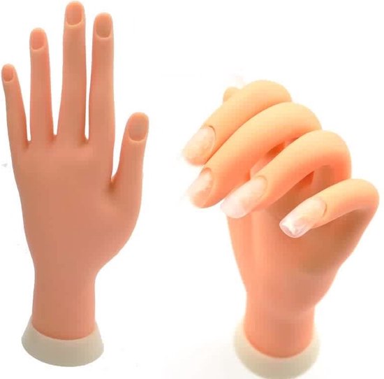 Oefenhand - Nep Handmodel - Manicure Oefenen - Hand voor Nagel Display - Nailtrainer Oefenvinger