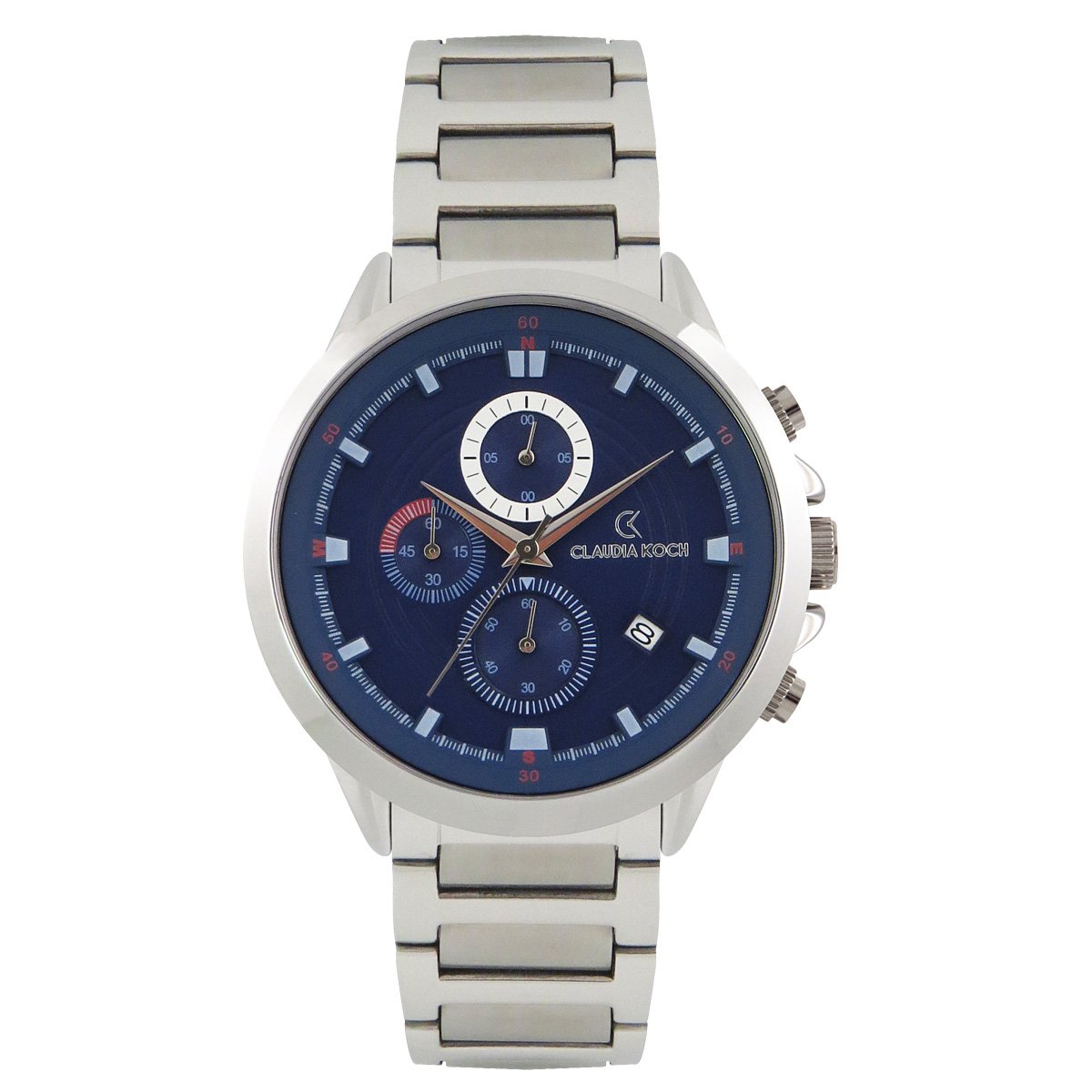 ClaudiaKoch CK 4315 Silver with Blue Analog Chronograph Stainless Steel