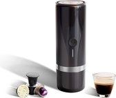 Compacte Draagbare Koffiemachine – Espressomachine – Reizen – Portable – kamperen - Elektrisch Oplaadbaar – Snoerloos – Koffiecups – Filterkoffie – Inclusies Luxe Opberghoes