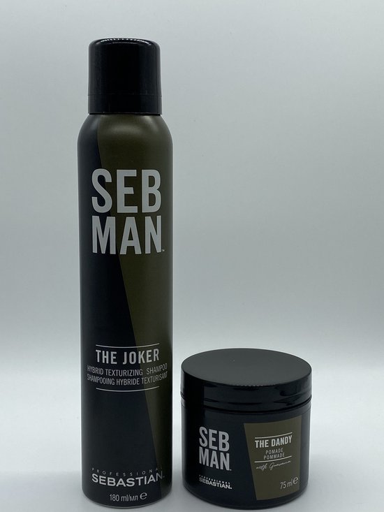 Sebastian SEB MAN set The Joker Droogshampo 180ml + The Dandy Pomade