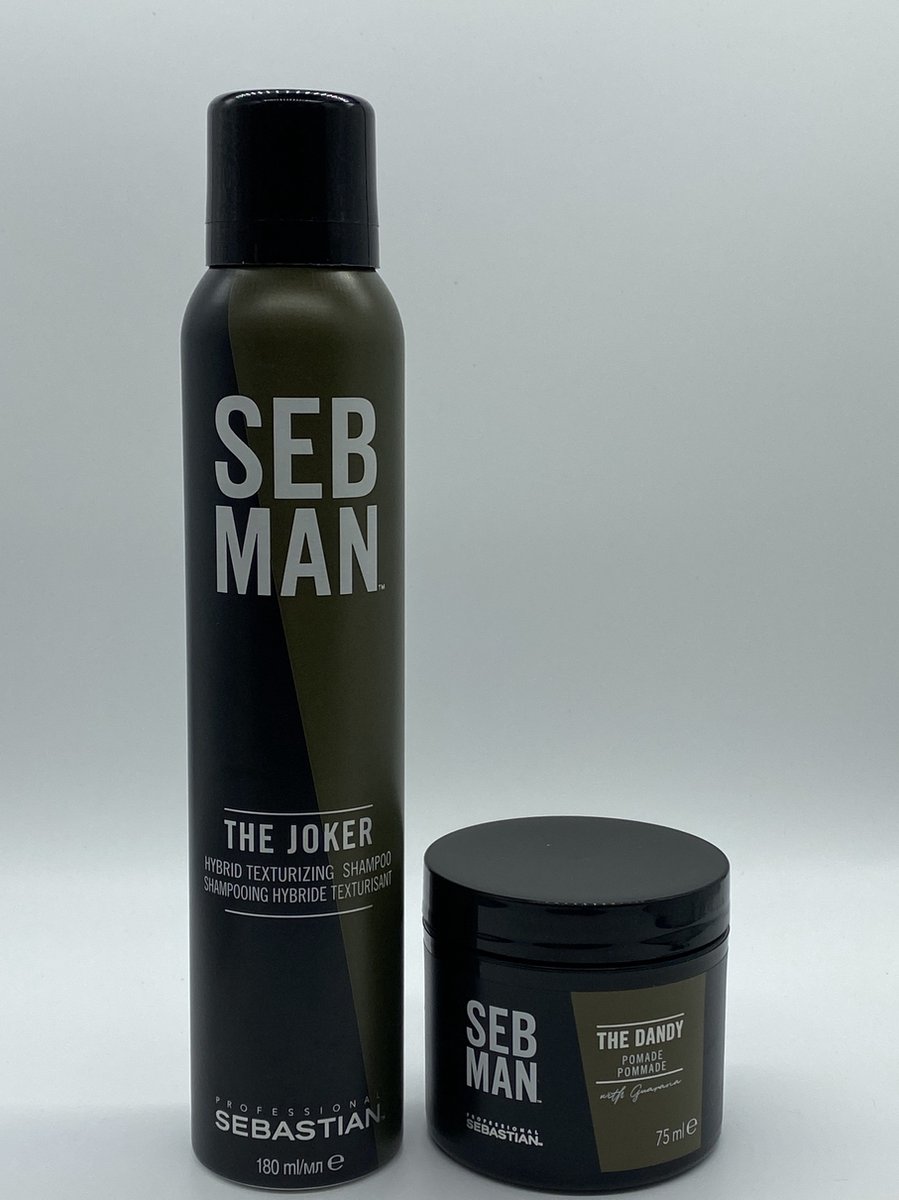 Sebastian SEB MAN set - The Joker Droogshampo 180ml + The Dandy Pomade 75ml