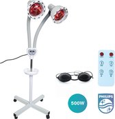 FLEXIE® Infralux 500 – Infraroodlamp met Phillips Warmtelamp – voor Gewrichten/Spieren/Pijn/Huid – Red Light Therapy – Rood Licht Therapie – 500Watt