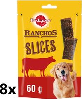 Pedigree Ranchos Slices - Snacks pour chien - Boeuf - 8x60g