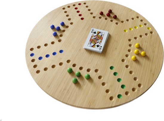 Afbeelding van het spel Keezbord voor 4 spelers van bamboe 10mm