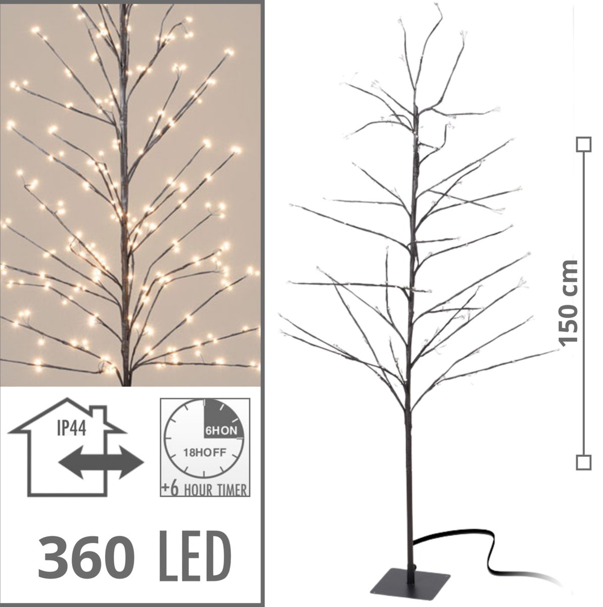 ARBRE DE NOEL LUMINEUX (Taille 150 cm - 200 leds)