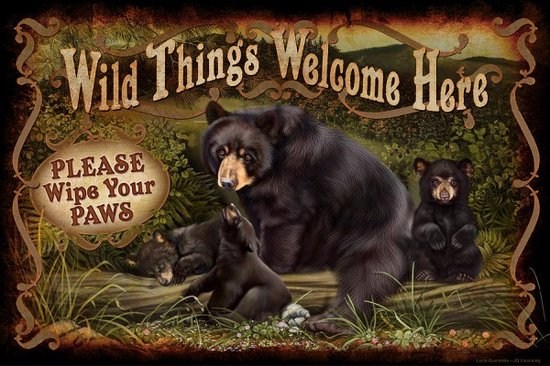 Wandbord - Wild Things Welcome Here