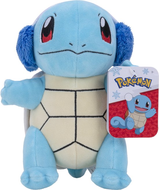 Pokémon Holiday Pluche - Squirtle met Oorwarmers 20 cm knuffel pokemon  speelgoed | bol.com