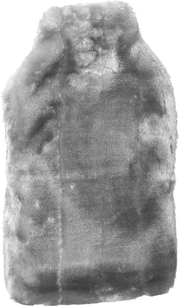 Goedkoopste Cepewa - Warm/heet water kruik met pluche hoes zilver grijs met inhoud 2 liter