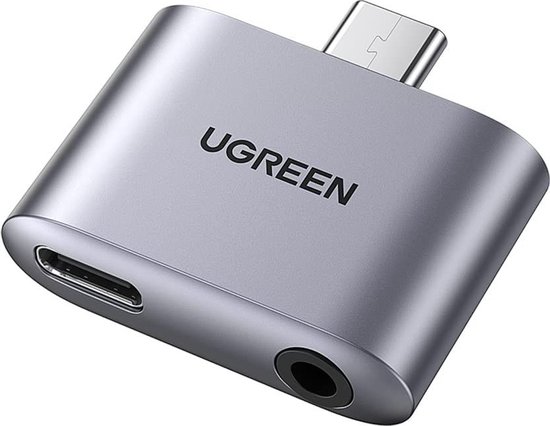 Adaptateur casque UGREEN et chargeur USB C PD 3.0 Répartiteur USB C 2-en-1