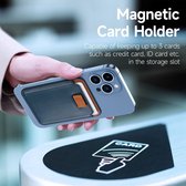Dux Ducis Magnetische Wallet Kaarthouder Geschikt voor Magnetische Ring Kunstleer Blauw