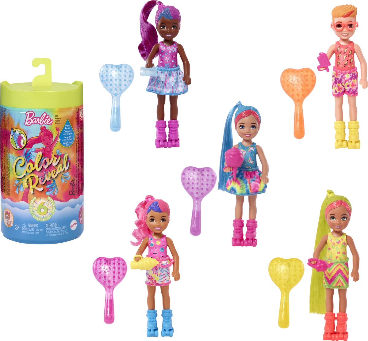 Barbie - Poupée Color Reveal Fête - BARBIE - Poupée Mannequin - 7 surprises  - Dès 3 ans - Cdiscount Jeux - Jouets