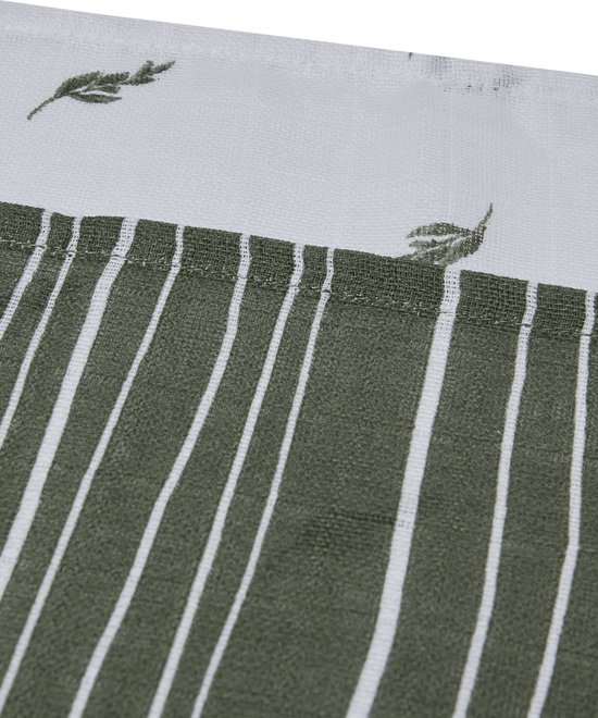 Jollein Hydrofiele Multidoek Small 70x70cm Stripe&Olive - Leaf Green - 2 Stuks van Jollein — afbeelding 2