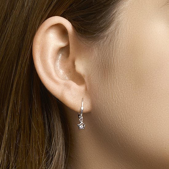 Boucles d'oreilles Fille - Argent - Boucles d'oreilles - Etoile - 25mm -  3.3mm -... | bol