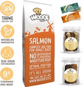WOOOF Saumon - Nourriture pressée pour chien - Nourriture hypoallergénique pour chien - Nourriture pressée pour chien - Nourriture sèche - 18KG - Paquet