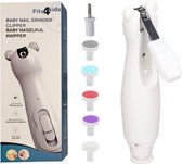 Fits4Kids Elektrische Baby Nagelvijl - Nagelknipper - Met LED-Lamp - Verzorgingsset - Manicureset - 6 Opzetstukjes - Electrisch - Nagelschaar