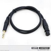 6.3mm stereo Jack naar XLR kabel, 3m, m/f | Signaalkabel | sam connect kabel