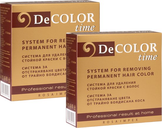 DeCOLOR time - Bleach - Totaalsysteem Verwijdering Permanente Haarverf - zonder Ammoniak - Voordeelverpakking - 2 x 330ML