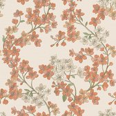 Dutch Wallcoverings - Grace Cherry blossom orange - vliesbehang - 10m x 53cm - GR322202