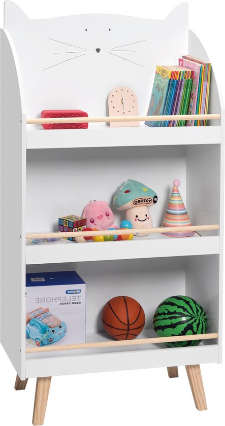 Happyment® Bibliothèque pour enfant - Meuble à jouets - Chambre d'enfant -  Meuble de... | bol