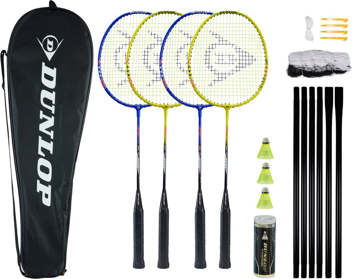 Dunlop Badminton racket NITRO-STAR SSx 1.0  4P SET W NET - Dunlop