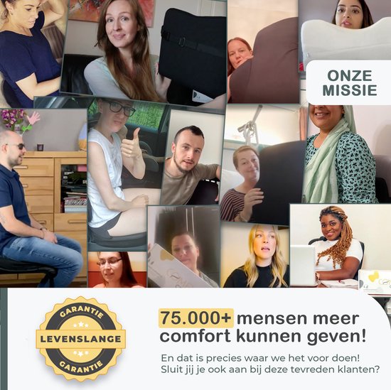 ComfyCentre Donut Kussen Orthopedisch & Ergonomisch Voor Auto En Bureaustoel - Stuitkussen - Ringkussen - Zitring Kussen - voor Aambeien, Piercing en Stuitje - Zitkussen - COMFYCENTRE