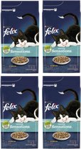 4x Felix Sensations Droog Vis - Kattenvoer - 4kg
