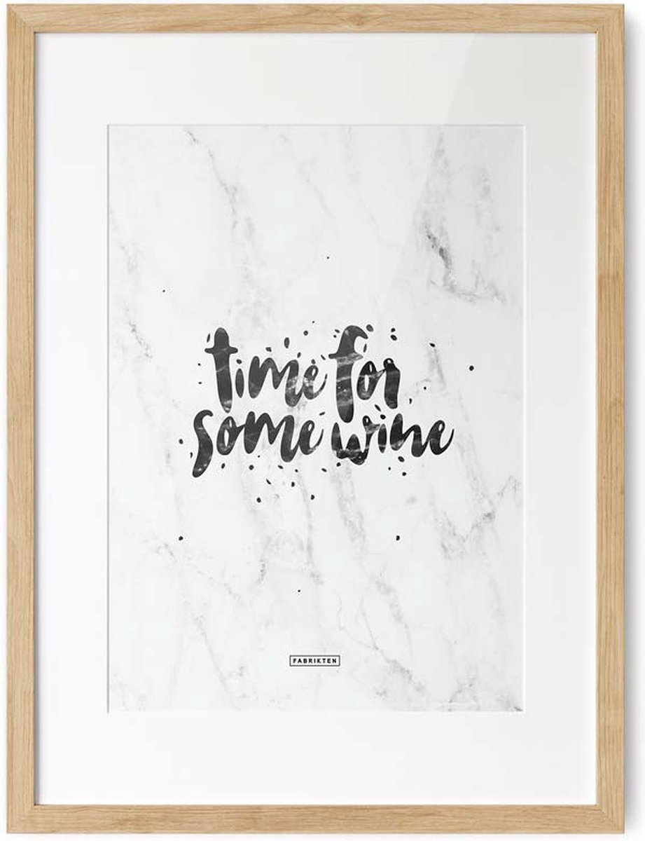 Fabrikten Tekstposter Time for some Wine - Marmer - A3 Time for some wine A3