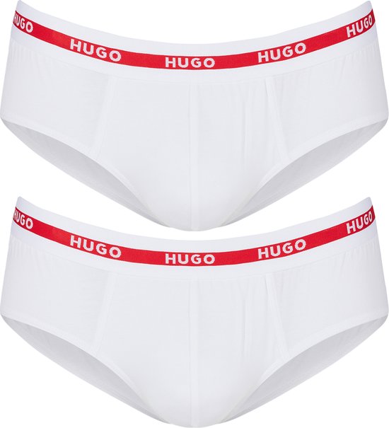 HUGO hipster briefs (2-pack) - heren slips - wit - Maat: