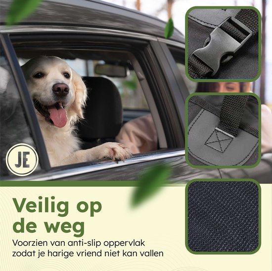 J.E Hondendeken Auto - Beschermhoes Achterbank - Hondendeken Auto Achterbank - Autodeken Hond - 147 x 137 cm - J.E®